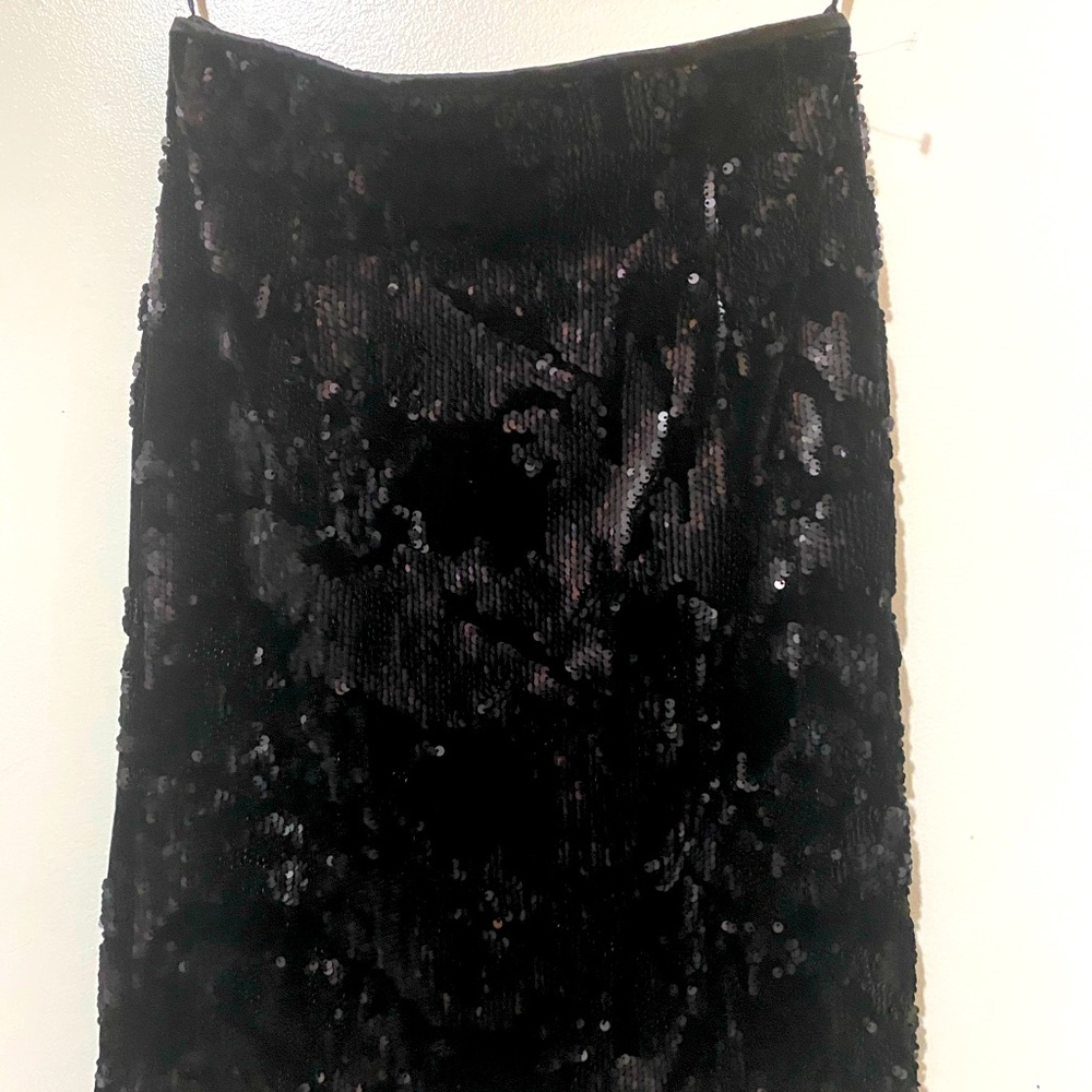 Velvet with sequin mini skirt Sz S